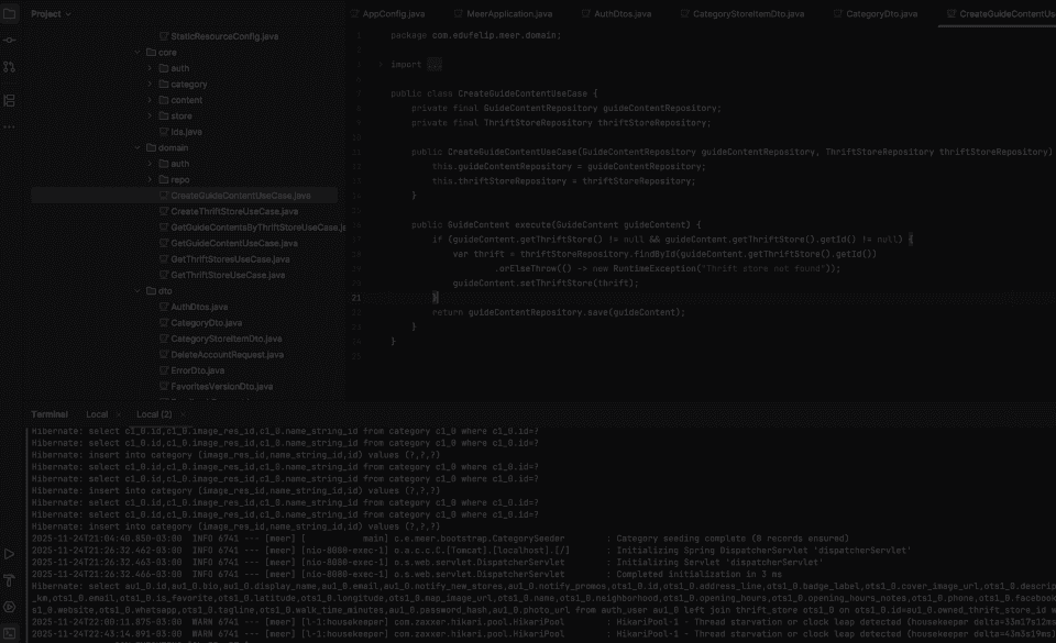 Meer Backend project background